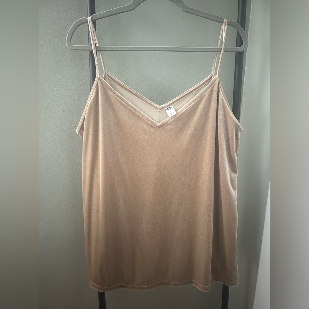 Women’s Large Tan Velvet Tank Top